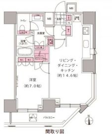 プレジリア東日本橋 1402 間取り図