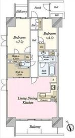 ブランズ西新宿 7階 間取り図