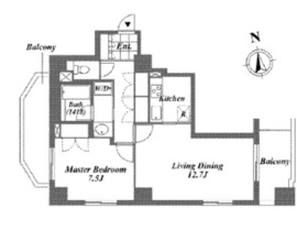 西麻布フォレストプラザ 7階 間取り図