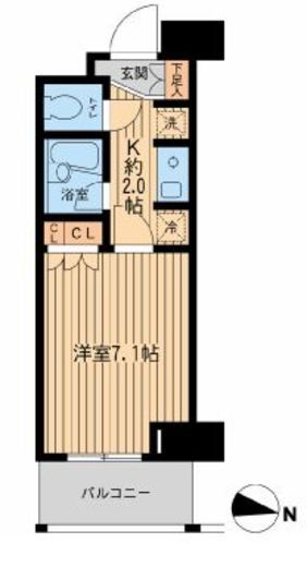 エコロジー東陽町 711 間取り図
