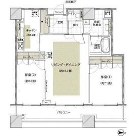 コンシェリア西新宿タワーズウエスト 34階 間取り図
