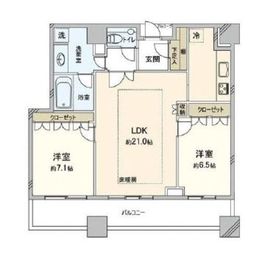 コンシェリア西新宿タワーズウエスト 38階 間取り図