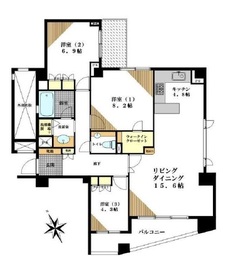 高輪シティハウス 3階 間取り図