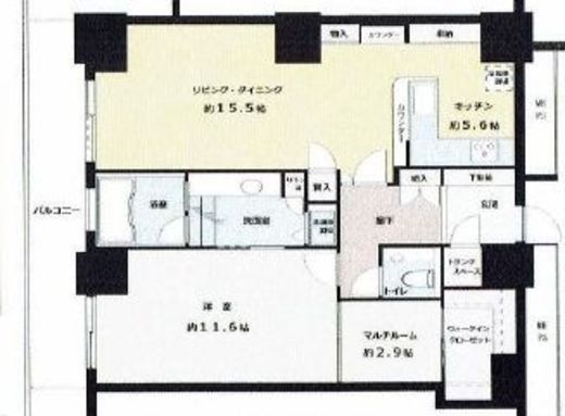 Wコンフォートタワーズ WEST 31階 間取り図