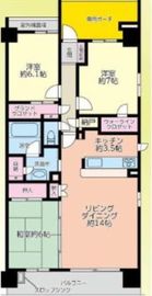 亀戸レジデンス 9階 間取り図