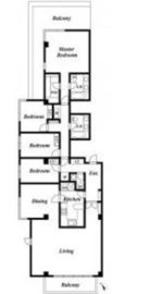 キャッスル元麻布 403 間取り図