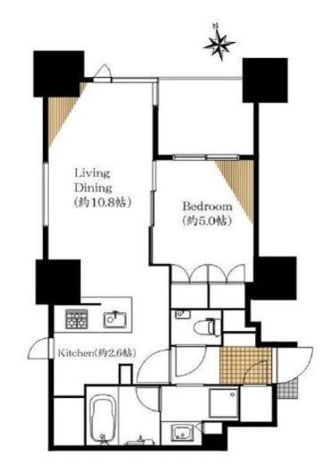 シティタワー白金 19階 間取り図