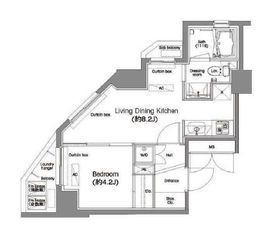 コンフォリア西蒲田 1401 間取り図