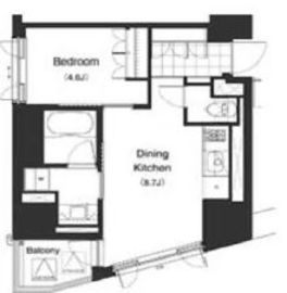 プライムアーバン本駒込 1104 間取り図