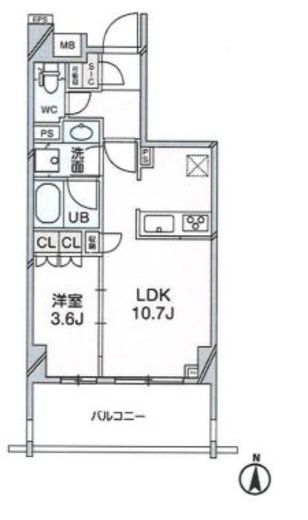 ウエルカーサ両国 802 間取り図