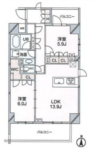 ウエルカーサ両国 603 間取り図