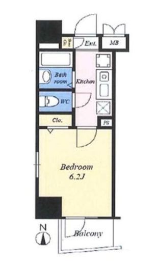 リクレイシア西麻布 2階 間取り図