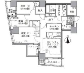 アクティ汐留 1309 間取り図