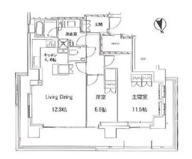 ザ・パークハウス五番町 7階 間取り図