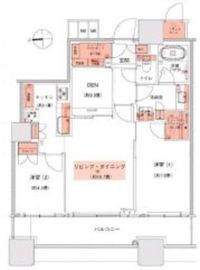 パークシティ大崎 ザ タワー 13階 間取り図