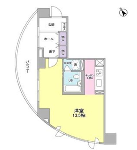 アーバンライフ月島駅前 W513 間取り図
