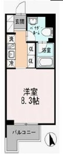 カスタリア大森3 706 間取り図
