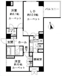 ペアシティルネッサンス 4階 間取り図