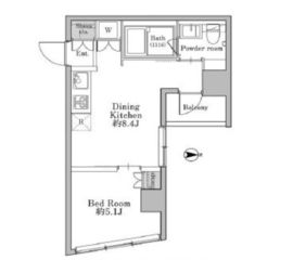 ユニテラス三軒茶屋 405 間取り図