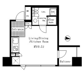 パークアクシス渋谷神南 206 間取り図