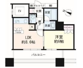 カテリーナ三田タワースイート ウエストアーク 5階 間取り図