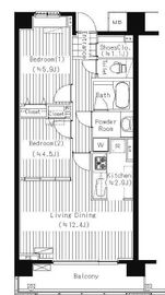 プライムアーバン東中野コート (PRIME URBAN 東中野 COURT) 414 間取り図