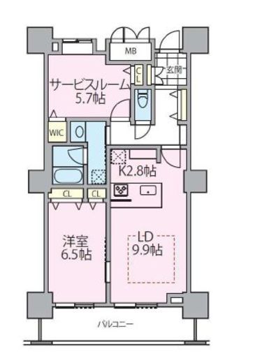 ロイヤルパークスタワー南千住 2403 間取り図