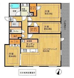 ロイヤルシーズン赤坂 3階 間取り図