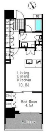 ニューシティアパートメンツ戸越 203 間取り図