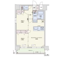 アーバネックス秋葉原EAST 1102 間取り図