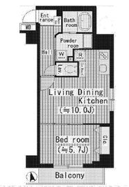 プルメリアレジデンス大森 408 間取り図