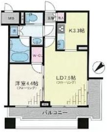 グラーサ白金高輪 11階 間取り図