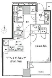 ザ・パークハウス白金二丁目タワー 6階 間取り図