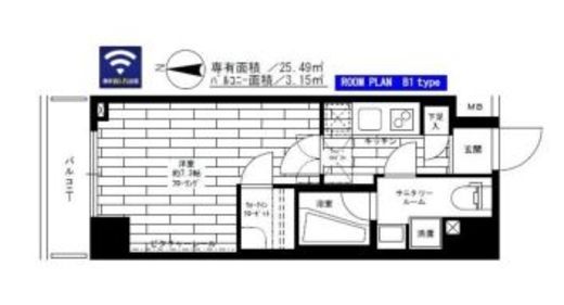 ステージファースト両国2アジールコート 6階 間取り図
