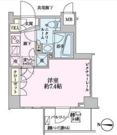 ステージファースト両国2アジールコート 4階 間取り図