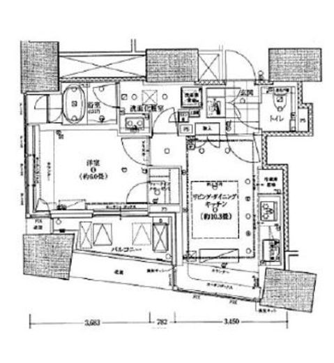 ザ・パークハウス三軒茶屋タワー 21階 間取り図