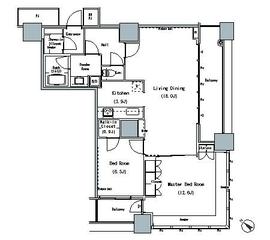 ザ・東京タワーズ ミッドタワー 12階 間取り図