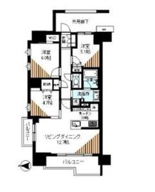 プラウド東陽町サウス 4階 間取り図