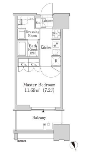 大崎ガーデンレジデンス 618 間取り図