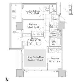 大崎ガーデンレジデンス 1410 間取り図