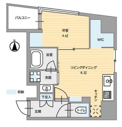 パークルール神田司町ロンド 302 間取り図