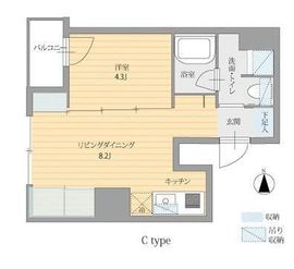 パークルール神田司町ロンド 203 間取り図