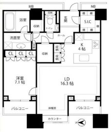 高輪ザ・レジデンス 25階 間取り図