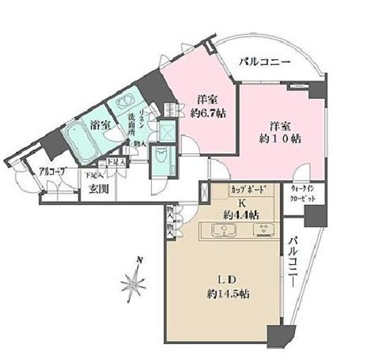 乃木坂パークハウス 8階 間取り図