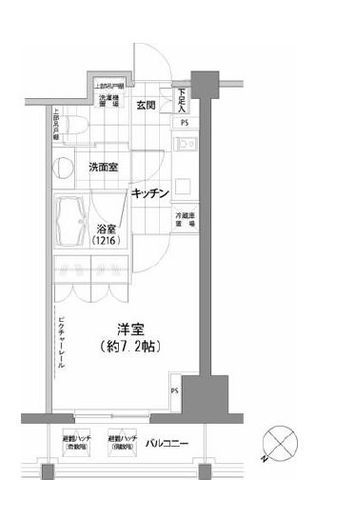 パークハビオ渋谷 703 間取り図
