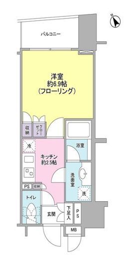 クオリア銀座3丁目 10階 間取り図