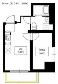 ベルカント浅草蔵前 1201 間取り図