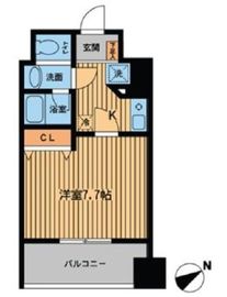 プライムアーバン門前仲町 1106 間取り図