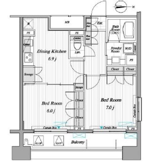 レジディア錦糸町2 1206 間取り図