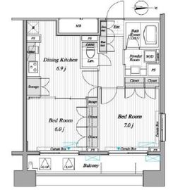 レジディア錦糸町2 1206 間取り図
